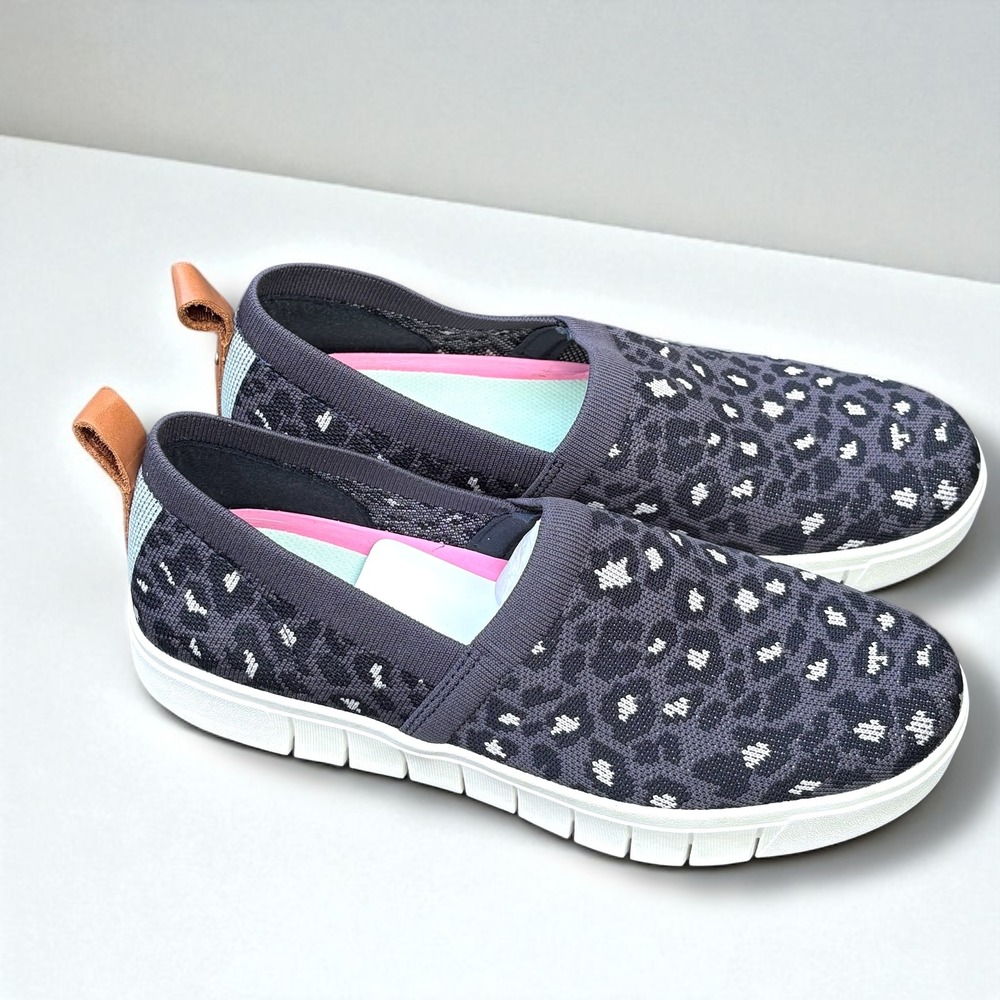 Womens's Ryka Hera Slip-On Sneaker Grey Animal Print Sz 9.5 - Picture 3 of 8